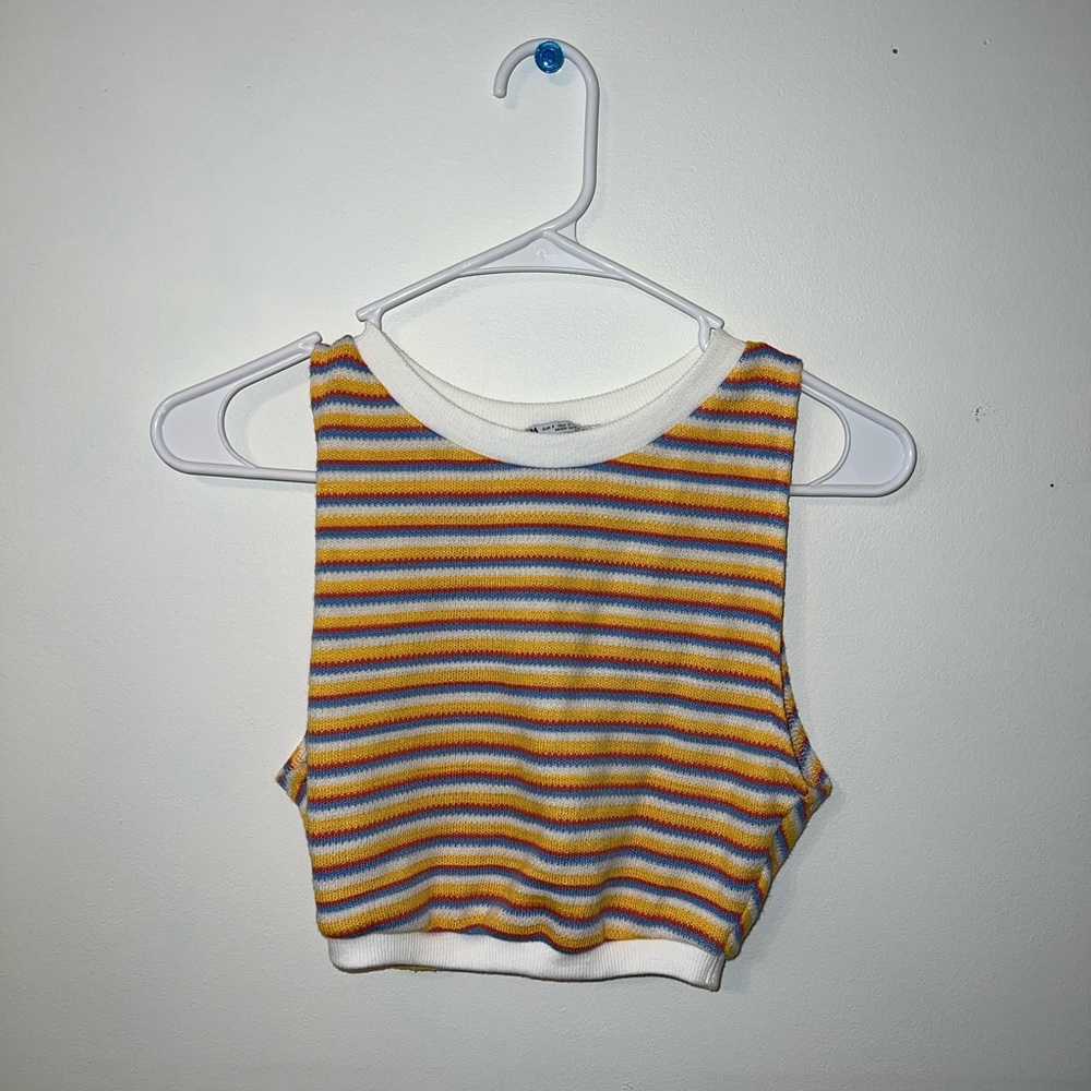 Multicolored Zara Cropped Tank